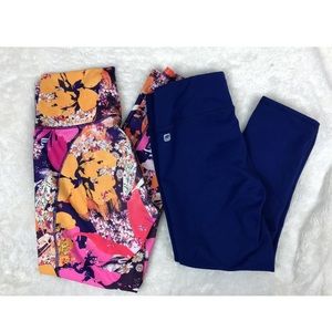 FABLETICS Leggings ~2 PACK~ Compression Floral M